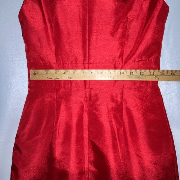 JESSICA HOWARD RED SLEEVELESS RUFFLE TRIM‎ NECKLINE DRESS Size 6 NWT - Picture 6 of 12